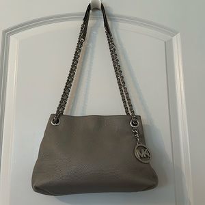 MICHAEL Michael Kors Grey Leather Chain Tote